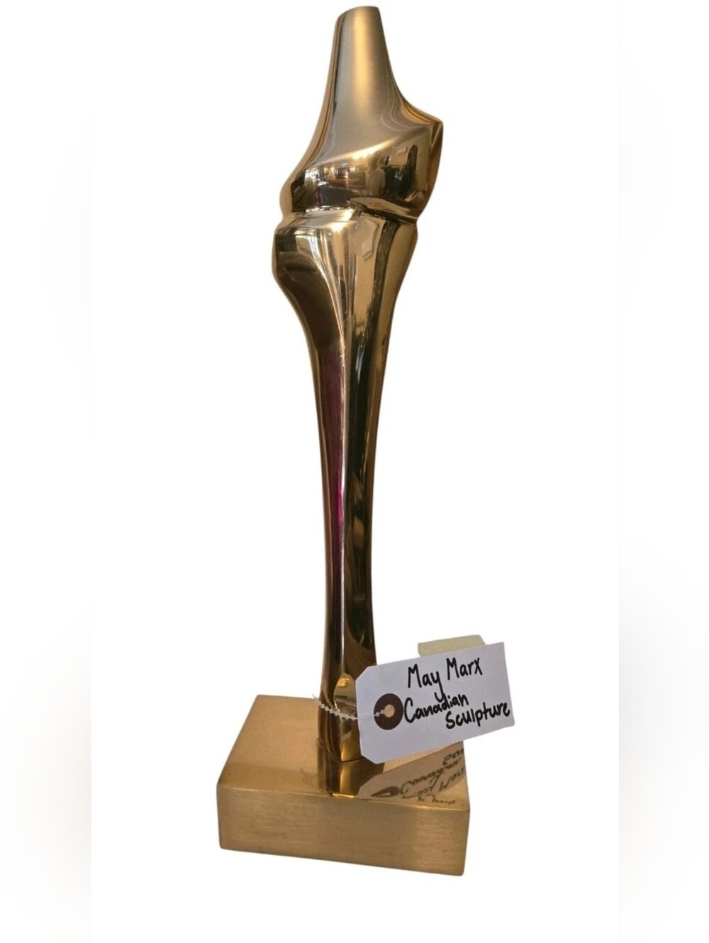 Vintage Signed May Marx Polished Bronze Sculpture